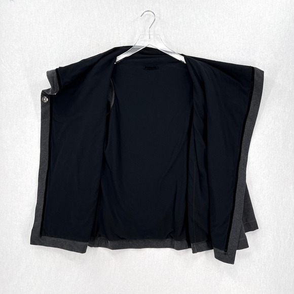 LULULEMON Savasana Wrap Cardigan Women 4 Gray Heather Charcoal Black Long Sleeve - Picture 10 of 16